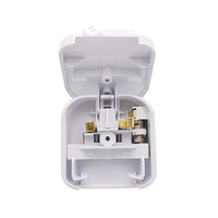 Adaptateur de prise BS1363-5 ECP EU 2 broches vers prise britannique 3 broches pour prise à broches plates avec 5 ampères 250v, mise à la terre, noir