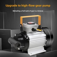 Pompe à engrenages électrique portative mini en fonte, auto-amorçante pour le transfert de diesel/huile usagée 12V/24V/220V, adaptée aux liquides à haute viscosité
