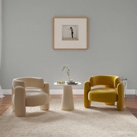 Canapé simple crème et table basse, ensemble en PU doublé polaire, aucun assemblage requis, idéal pour balcon, salon de beauté, espace de repos