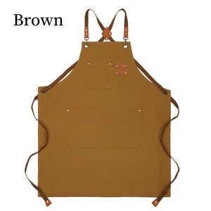 Biểu tượng tùy chỉnh bông nấu ăn BBQ đầu bếp nhà bếp denim vải in thêu trà sữa Hoa Cà Phê cửa hàng bồi bàn làm việc tạp dề - Product Image 5