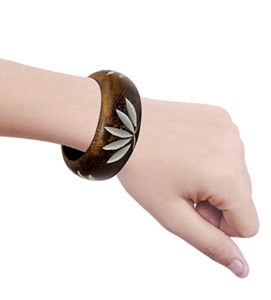Brazalete de Madera Estilo Boho, Brazalete Ancho y Grueso Multicolor, Joyería Bohemia, Pulsera de Madera para Mujer - Product Image 2