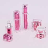 Personnalisation emballage acrylique carré bouteille Premium double parois bouteille en plastique transparent anti-âge visage bouteille cosmétique luxe