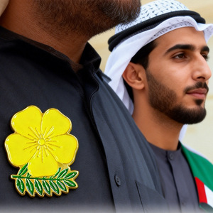 Stock UAE Tribulus Omanense Serie di Distintivi in Metallo, Spilla in Smalto Morbido, Portachiavi, Collana - Standard Spirit Comunitario per Regalo Souvenir - Product Image 3