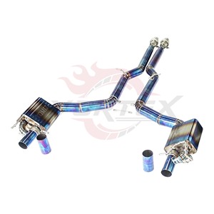 ท่อไอเสีย Vortex Titanium Valvetronic สำหรับ Mercedes AMG C63 W205 ปี 2015-2025 สีฟ้าเบิร์นท์บลู - Product Image 3