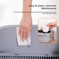 Toilette pour chat électrique intelligente en plastique ABS, modèle C, entièrement automatique, avec pelle intégrée, extra large, ovale, vente en gros, OEM