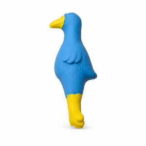 Jouet interactif pour chien en <span class=keywords><strong>latex</strong></span> naturel, en forme de <span class=keywords><strong>dodo</strong></span> bleu à col long, qui couine, amusant pour chiot, à mâcher et à jouer, vente en gros, OEM - Product Image 4