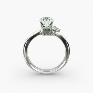 แหวนฮาโลที่มีเสน่ห์น่าดึงดูดพร้อมเครื่องประดับชิ้นกลางที่เปล่งประกายและสไตล์เครื่องประดับที่ดีสำหรับทุกโอกาสและความเป็นนิรันดร์อันหรูหรา - Product Image 1