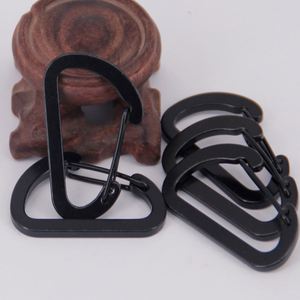 Custom Logo Aluminum Mini D Shape Carabiner Keychain <b>Spring</b> Snap Hook <b>Clip</b> for Promotional Activities - Product Image 3