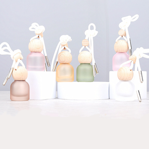 Luxury 10ml Frosted Glass <strong>Car</strong> Hanging <strong>Diffuser</strong> Bottle Colorful Custom Logo Wooden Cap Hanging <strong>Car</strong> Perfume Pendant Bottle - Product Image 6