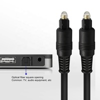 Câble audio numérique optique coaxial Toslink, paire torsadée, connecteurs mâles plaqués or, gaine en PVC noir, pour haut-parleur et projecteur