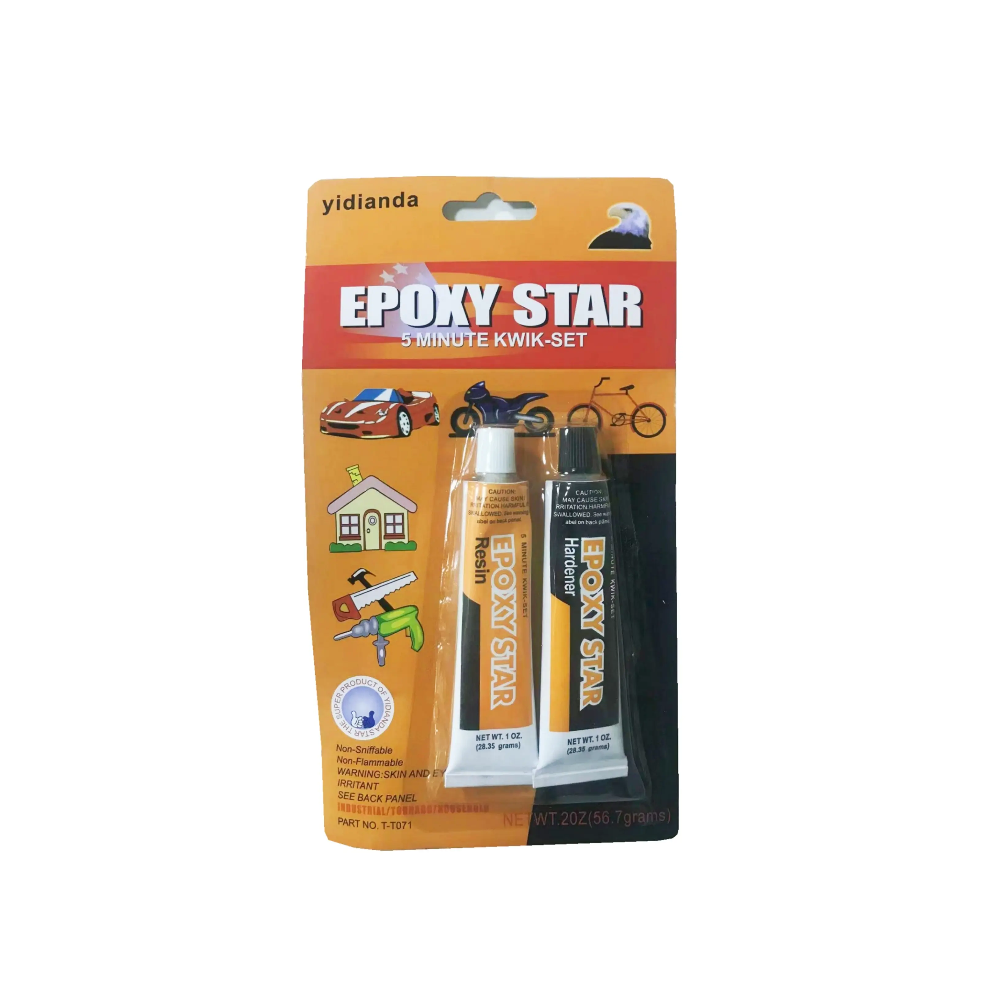 Hochwertiger Epoxy Star Glue Adhesive 5 Minuten Kwik Kit AB Kleber für Metalle und Nichtmetalle