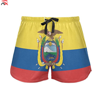 Pantalones Cortos de Playa de Verano con la Bandera de Ecuador, Pantalones Cortos de Moda para Mujer con Bolsillos y la Bandera de Ecuador