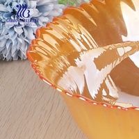 Ensemble de vaisselle en verre plaqué or Ion de luxe de style moyen-orient résistant à la chaleur verrerie opale dorée ensemble de 33 pièces
