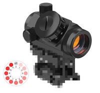 LAMBUL Compact 1x20mm Red Dot Sight avec revêtement rouge, 11 niveaux de luminosité et monture surélevée de 1 pouce