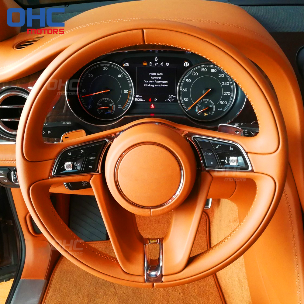 ベントレーコンチネンタルgt用レザーステアリングホイール旧モデルから