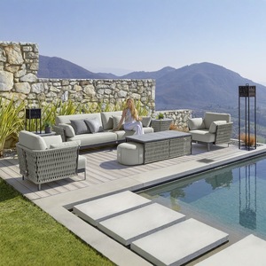 Sofá Nórdico de Aleación de Aluminio para Exteriores, Ideal para Patio, Hotel, Villa, Jardín al Aire Libre, Departamento de Ventas, Terraza de Descanso, Diseño Exclusivo - Product Image 3