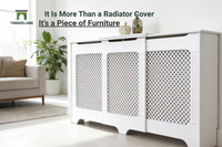 Cache-radiateur classique réglable en MDF, blanc ou placage chêne, plusieurs modèles disponibles, cache pour radiateur, best-seller au Royaume-Uni
