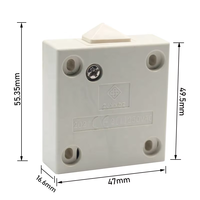 Interruptor Electromagnético para Armario, IP40, 2A, 250VAC, Terminal de Conexión Rápida