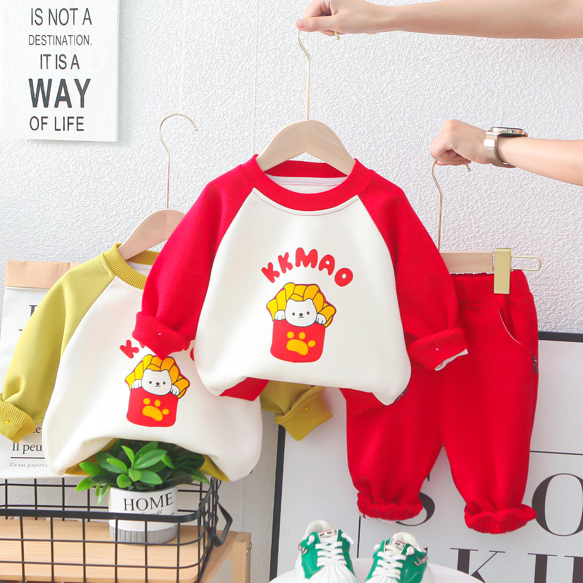 Boys' Spring and Autumn Set Fashionable Baby Autumn Dress French