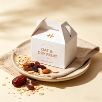 Boîte d'emballage pliable personnalisée pour céréales et flocons d'avoine, en carton alimentaire, pour farine d'avoine et flocons d'avoine pour le petit-déjeuner