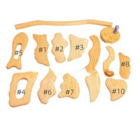 Planche de massage Gua Sha brevetée en bois de hêtre multifonctionnelle pour le corps entier, lifting et libération des fascias