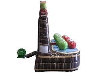 Bobbing interactif gonflable en PVC drôle de 0.55mm pour le jeu de pommes avec des jeux gonflables de maison de rebond de souffleur