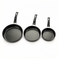 Poêle à œufs antiadhésive à prix d'usine, petite plaque de cuisson en fonte d'aluminium 14cm 16cm 18cm, compatible cuisinière à gaz, poignée en bakélite