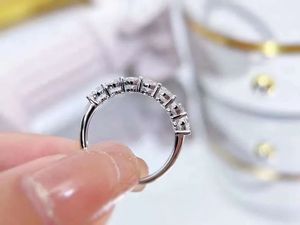 Xinfly CLASSIC ROW 18K แหวนเพชรธรรมชาติแท้ FG ครึ่งนิรันดร์ - Product Image 3