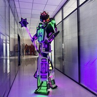 Robot humanoide con luz LED personalizada, disfraz de cosplay para bodas y eventos comerciales con efecto luminoso