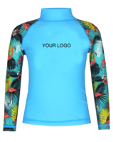 Maillots de bain pour enfants, filles, manches longues, protection solaire UPF50+, haut de maillot de bain, chemises de protection contre les éruptions cutanées