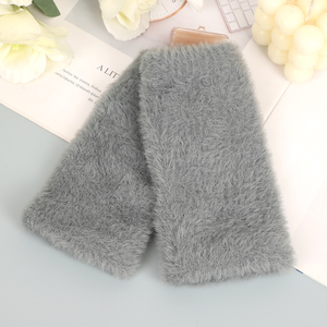 Liquidation d'usine : Gants thermiques pour femme, style vison en peluche, <span class=keywords><strong>mi</strong></span>-doigts, épais, moelleux, élégants, chauffants, pour la <span class=keywords><strong>saison</strong></span> des neiges - Product Image 3