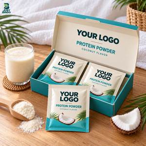Poudre de protéines végétales en sachets individuels, formule et emballage OEM pour les marques d'importation - Product Image 1
