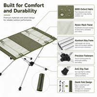 Mesa Plegable de Aluminio Ultraligera Personalizada, Mesa Auxiliar Portátil y Compacta para Acampar, Hacer Picnic y Viajar al Aire Libre