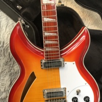 Weifang Minyu 6 String Ricken 381 Electric Guitar Orange Maple Back/Sides Mahogany Body