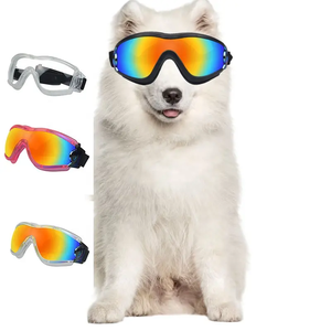 CHUUYU PET köpek gözlük Anti-UV rüzgar geçirmez göz koruma Pet güneş gözlüğü sürüş için ayarlanabilir askıları ile/açık hava etkinlikleri - Product Image 1