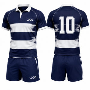 Custom Rugby Uniforms Set 100% Polyester Breathable Team Jersey Shorts <b>Socks</b> Sublimation OEM ODM Wholesale Club Wear - Product Image 2