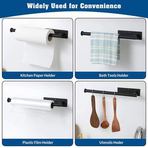 Moderno Portarotolo da Parete in Acciaio Inox per Bagno e Cucina, Porta Carta Igienica Lungo per Uso Alberghiero - Product Image 6