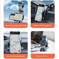 Support de téléphone de voiture K04 en ABS avec logo/emballage personnalisés disponibles : Nouveau design à ventouse adhésive, pliable, rotatif et résistant à la chaleur