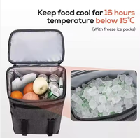 Sac à dos isotherme portable en aluminium avec bandoulière, capacité 24L, pour pique-nique, champagne, bière - Conception pliable et durable