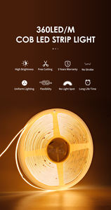 Bande LED COB longue durée, ruban LED flexible, bande LED COB découpable pour la décoration de la maison, éclairage de plafond - Product Image 3