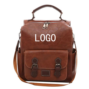 Sac à dos de voyage grande capacité en PU, style preppy rétro, nouvelle mode féminine, polyvalent, pour étudiantes - Product Image 5