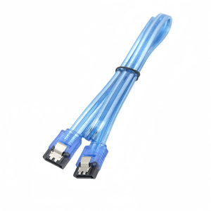 Câble de données Mkd Sata3.0, bleu transparent, 8 cœurs en cuivre étamé, 6Gbps, connecteur droit ou à angle droit pour Ssd - Product Image 2