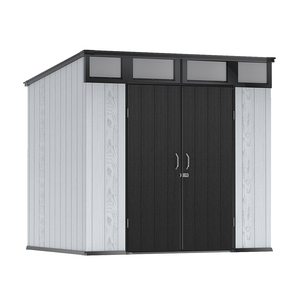 <span class=keywords><strong>Caseta</strong></span> de Jardín de Resina PP de 8x6 Pies, Resistente al Agua y a los Rayos UV, <span class=keywords><strong>Caseta</strong></span> de Almacenamiento <span class=keywords><strong>Exterior</strong></span> de Plástico Resistente para Patio Trasero, Fácil de Montar - Product Image 3