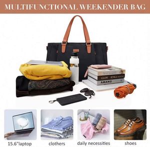 Bolsa de lona multifuncional impermeable de fábrica BSCI, bolsa de viaje de tela a la moda, bolsa deportiva, bolsa de gimnasio, bolsa de hombro, bolsa de fin de semana, bolsa de noche. - Product Image 5