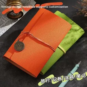 Carnet à spirales A6 avec couverture en tissu, journal créatif, bloc-notes vintage, cadeau pour étudiant, personnalisable, marque originale, origine Chine - Product Image 4