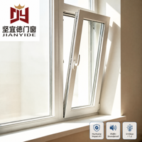 Fenêtre à battant en PVC-U, coupe-vent, étanche, à économie d'énergie pour villas, maisons, sur mesure, fabricant OEM ODM, certifiée CE