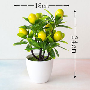 Fuit artificiel Bonsai Citron Orange Shiitake Champignon Pêche Poivre <span class=keywords><strong>Fraise</strong></span> <span class=keywords><strong>Arbre</strong></span> Fruit Artificiel En Pot pour la Décoration de la Maison - Product Image 6