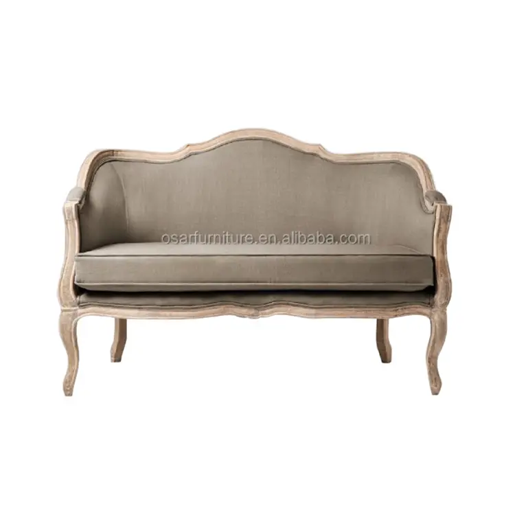 Klasik fransız ülke mobilya antika 2 kişilik aşk koltuk kavisli ahşap oturma odası kanepe kanepe