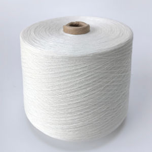 Fibre de fil de Polyester ignifuge de haute qualité 6S 40S anneau filé 6500 teneur en phosphore pour <span class=keywords><strong>la</strong></span> couture tissage tapis ignifuge - Product Image 1