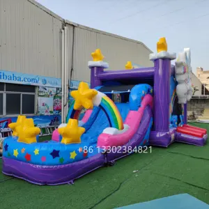 Handelsqualität hinterhof kinder-deluxe-burg aufblasbar moonwalk hüpfburg für party